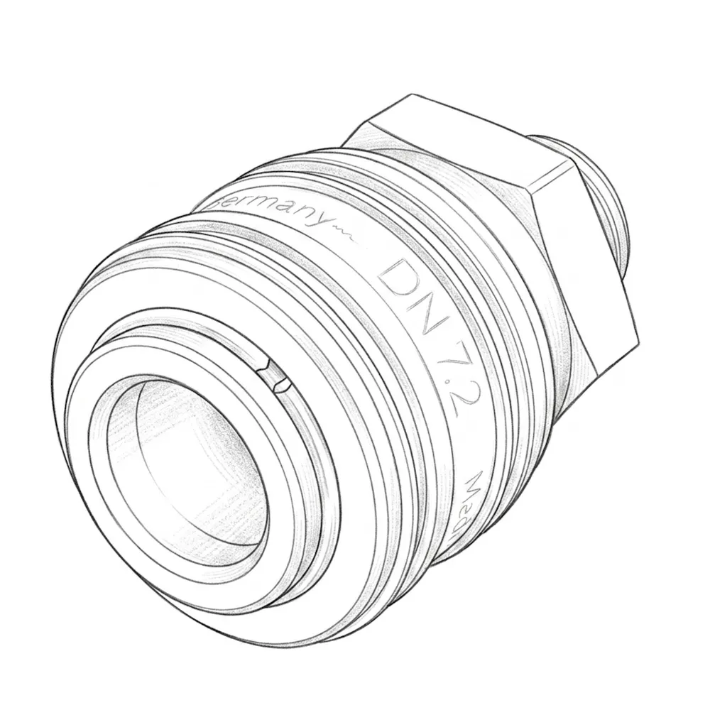 Compressed air quick release couplings
