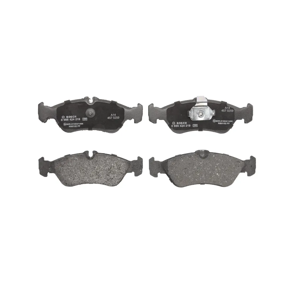 Rear brake pad set Bosch 0 986 424 219 (WVA 21592) – Mercedes-Benz Sprinter 901–904, VW LT II