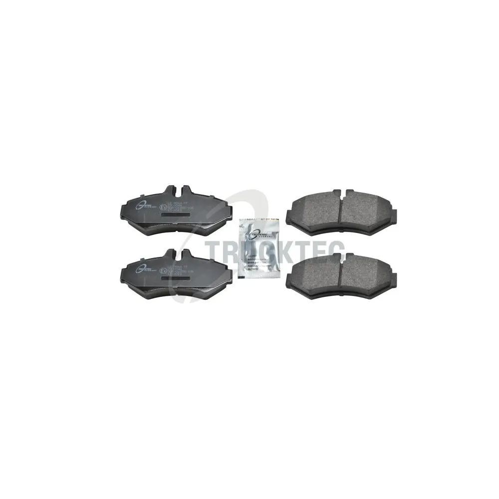 Rear brake pad set Trucktec 02.35.086 (WVA 23021) – Mercedes-Benz Sprinter, G-Class, VW LT II