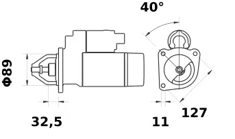 Elektropokretač Iskra Letrika 11130411 – 12V 3,0 kW, Z10 (AZJ3117, MS548)