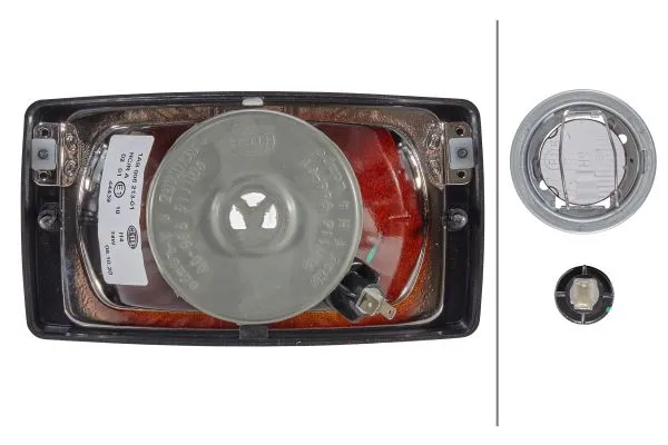 Far Hella 1AB 006 213-011 – originalni četvrtasti H4, 12V s pozicijskim svjetlom