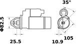 LETRIKA 11131948 ELEKTROPOKRETAČ 12V 2,6kW AZE6554 MS27