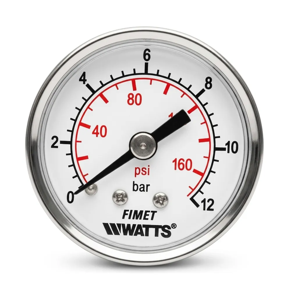 Pressure gauge conical male rear connection