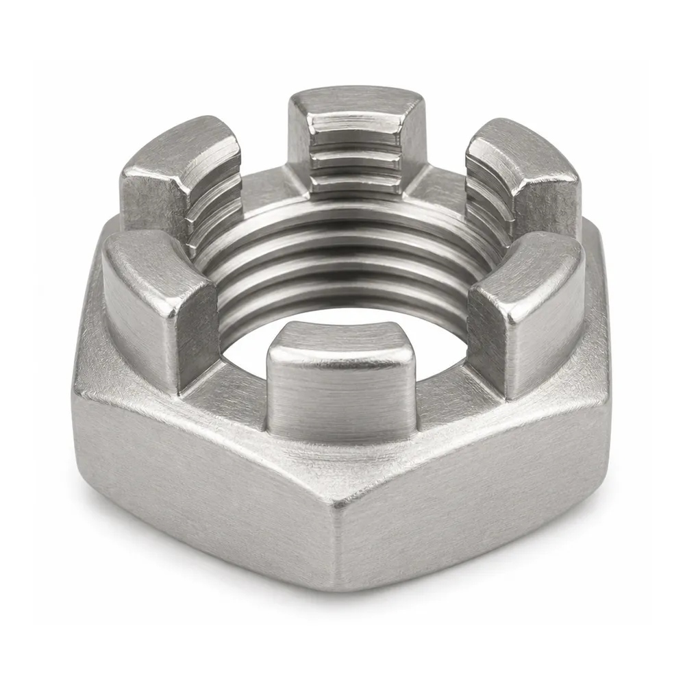 DIN937 nut M20x1.5 FE 8 castle nut, low height