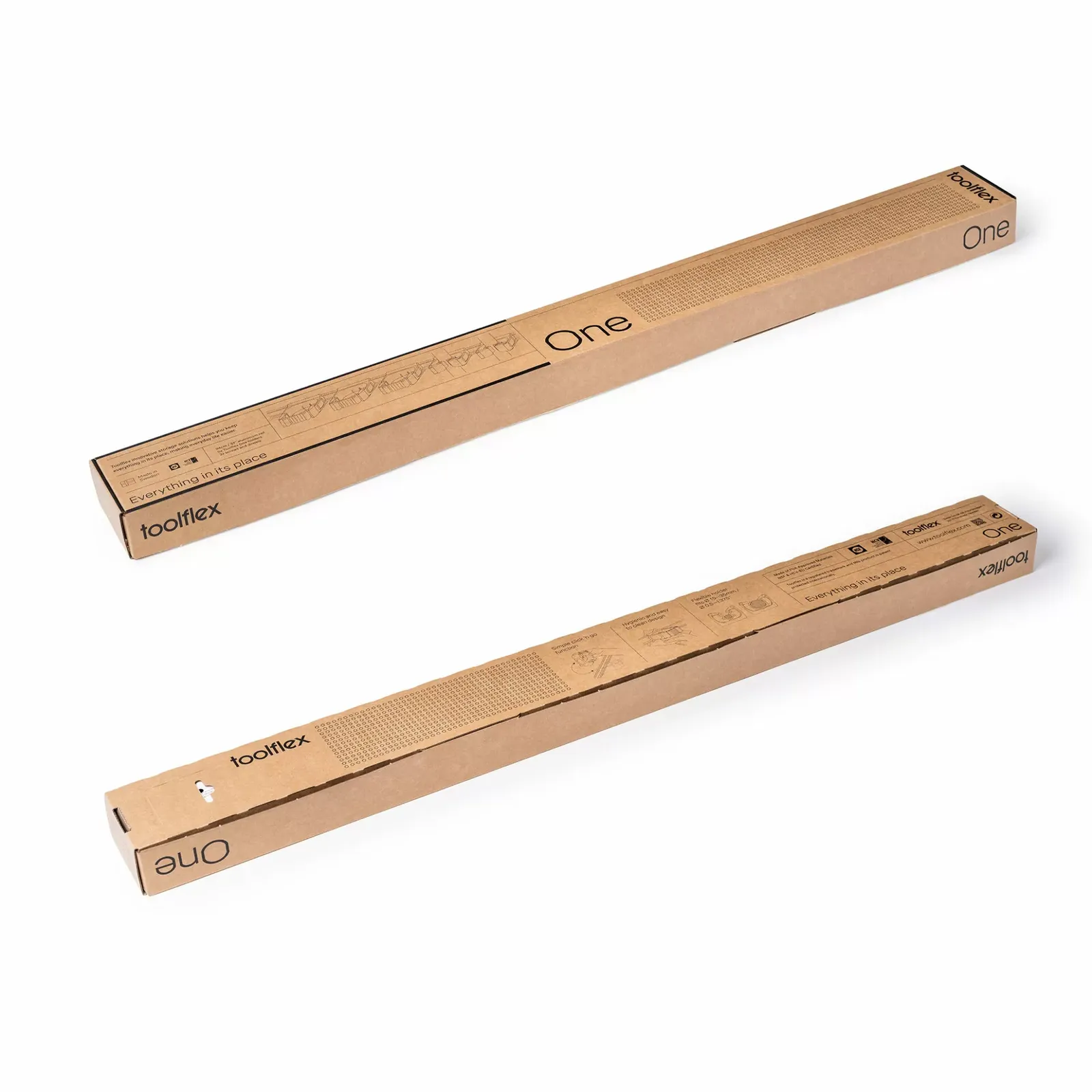 Toolflex One šina 94 cm s 5 držača – zidni nosač za alat (Ø 15–35 mm)