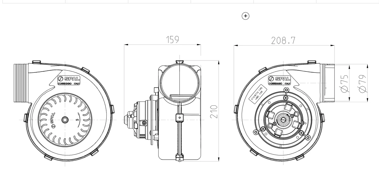 Ventilator SPAL 001-A53-03S 12V