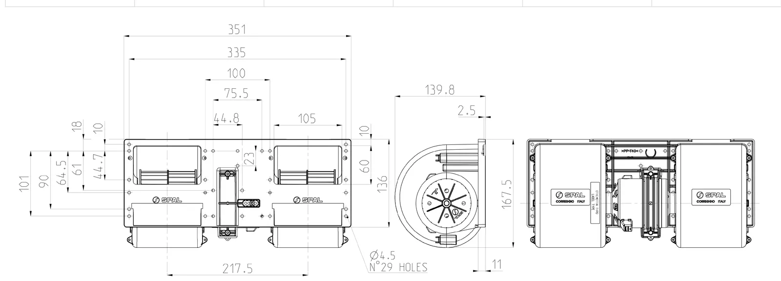 Ventilator SPAL 006-A40-22 12V