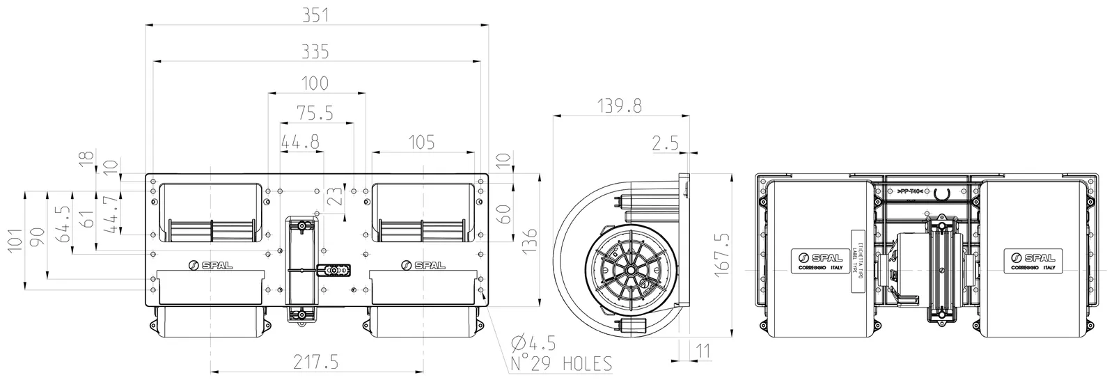 Ventilator SPAL 006-A46-22 12V