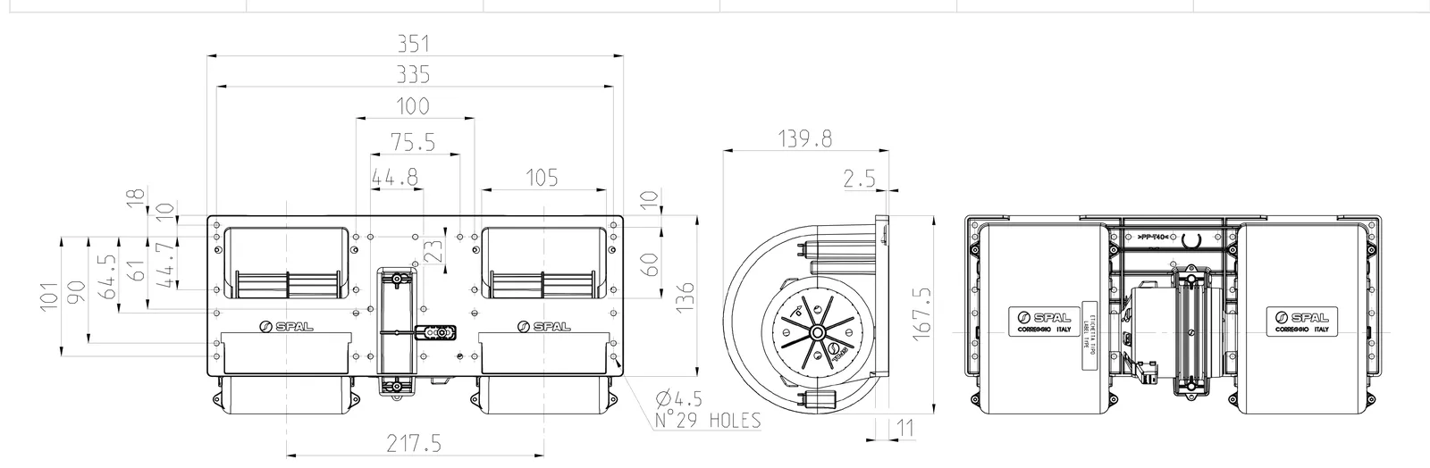 Ventilator SPAL 006-B50-22 24V