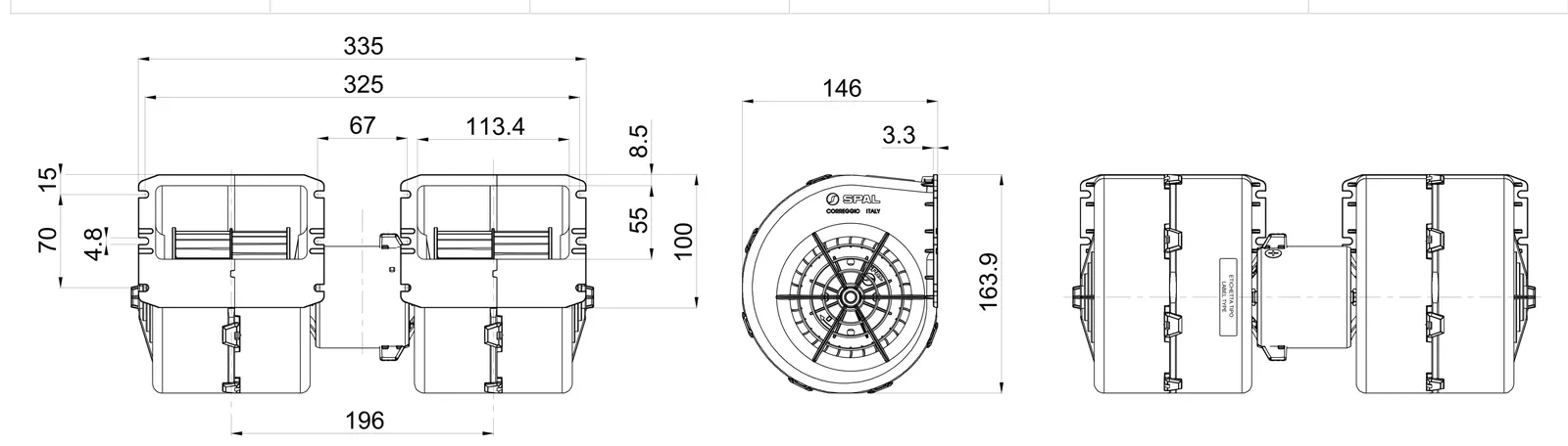 Ventilator SPAL 009-B40-22 24V