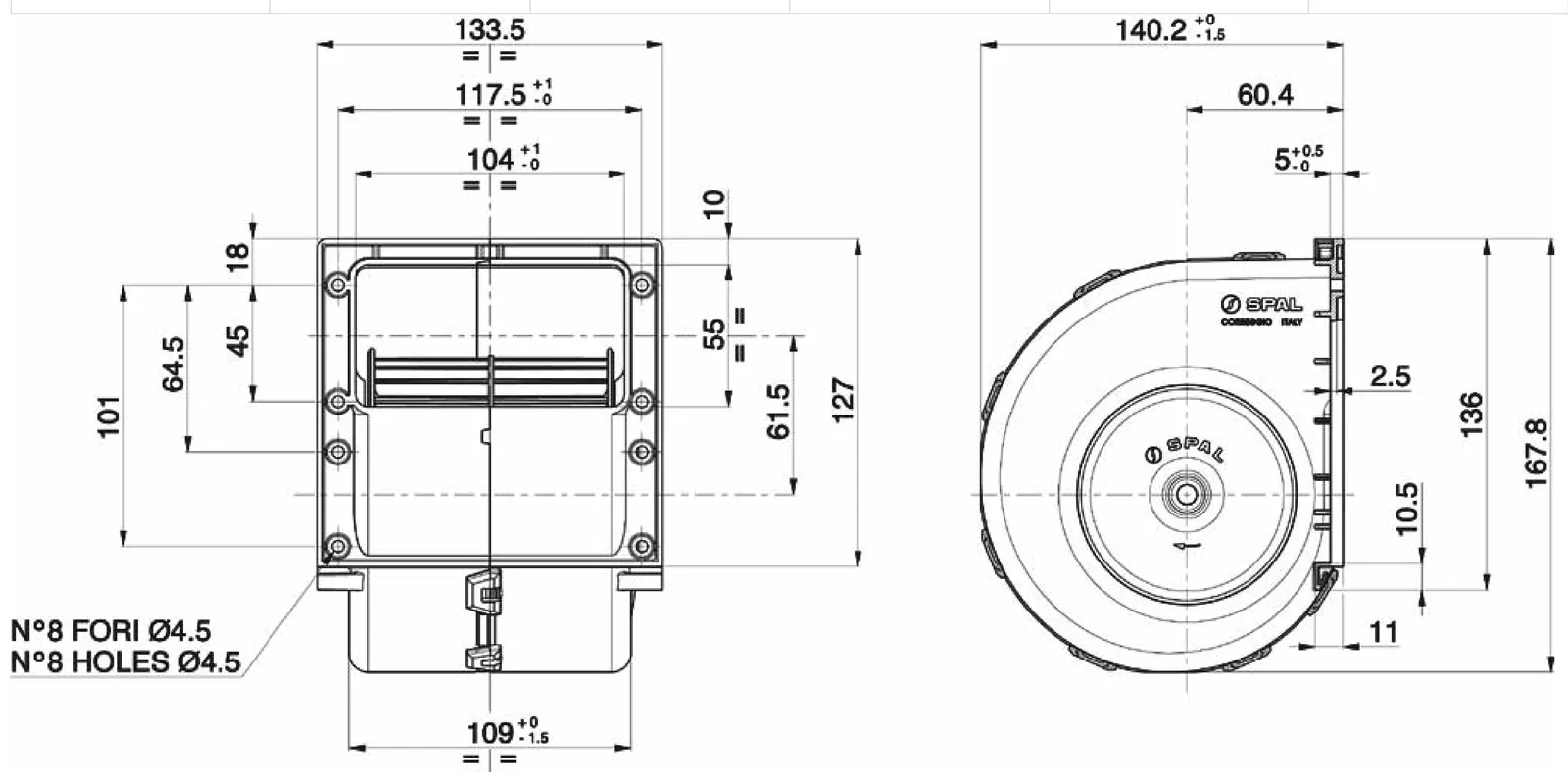 Ventilator SPAL 010-B70-74D 24V 3 brzine