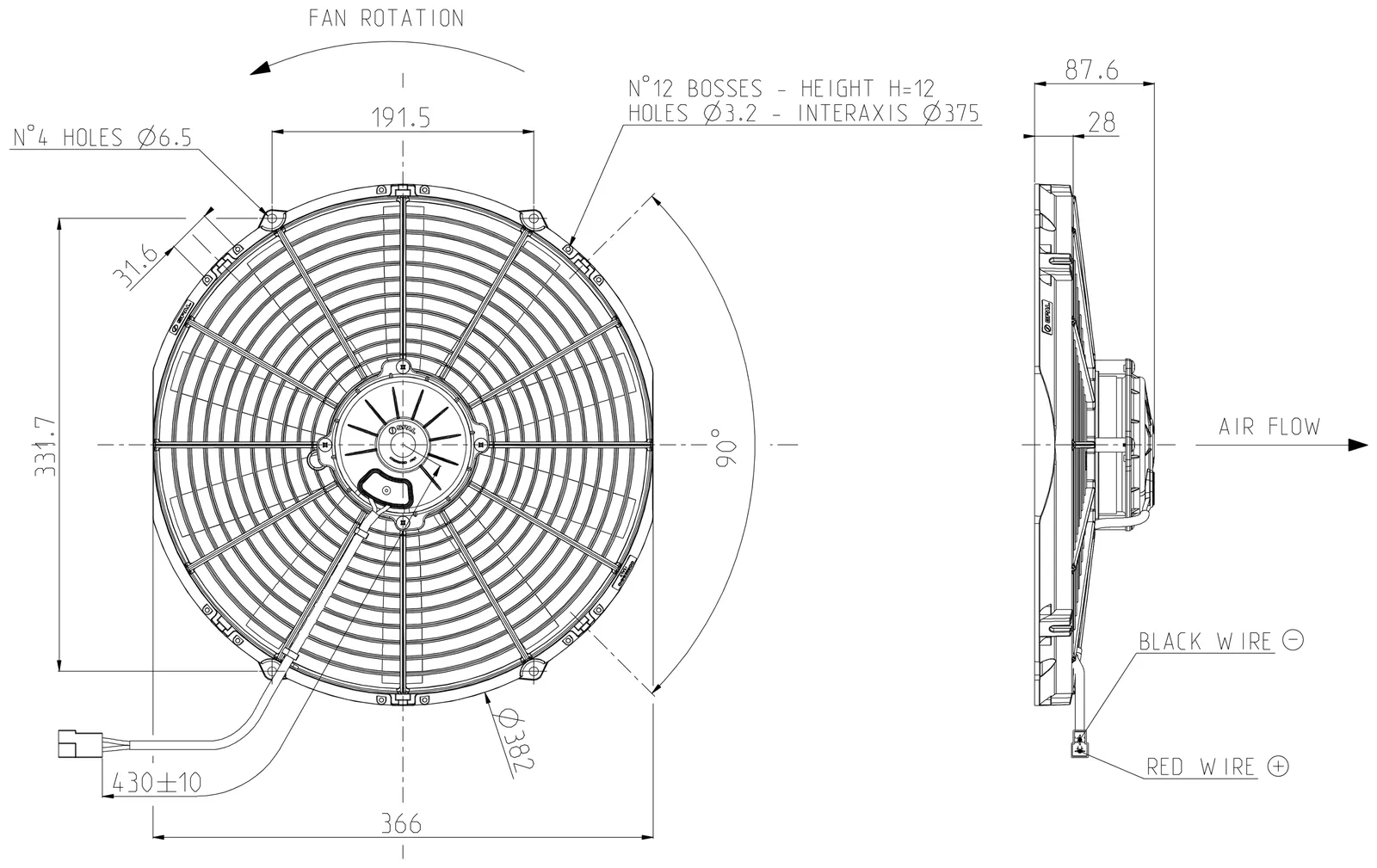 Ventilator SPAL VA08-BP70/LL-23MA 24V