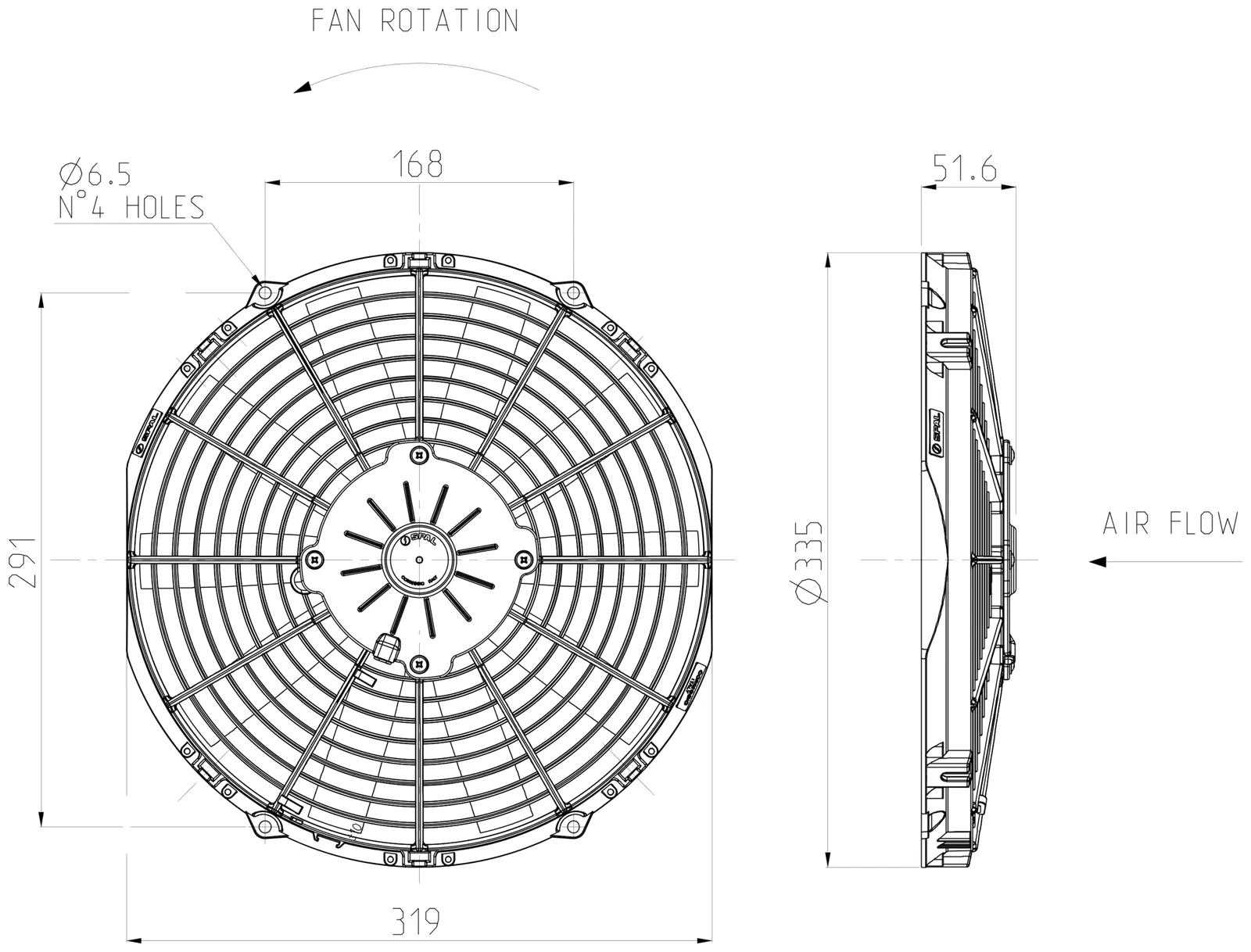Ventilator SPAL VA10-BP9/C-25S