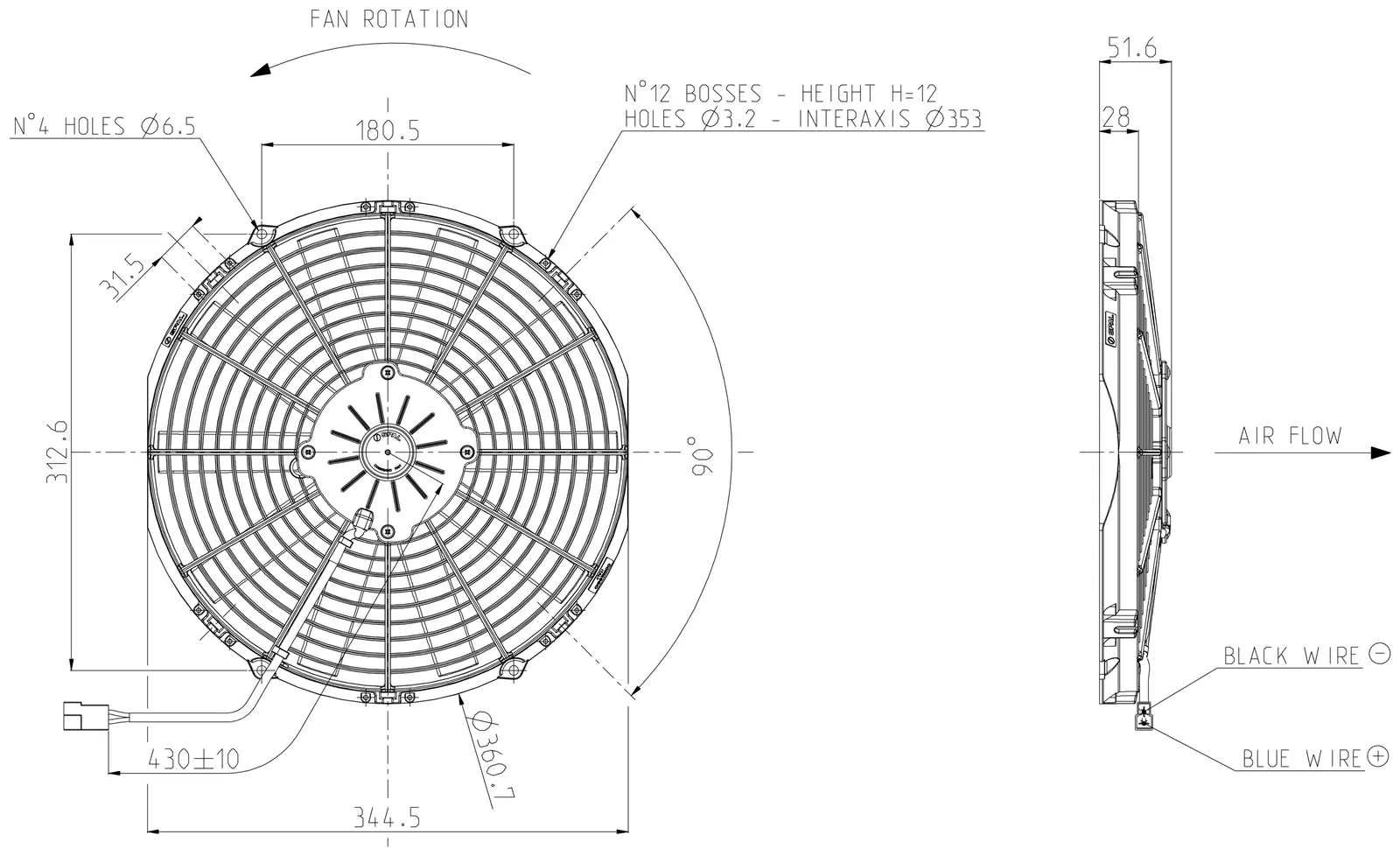 Ventilator SPAL VA13-AP9/C-35A