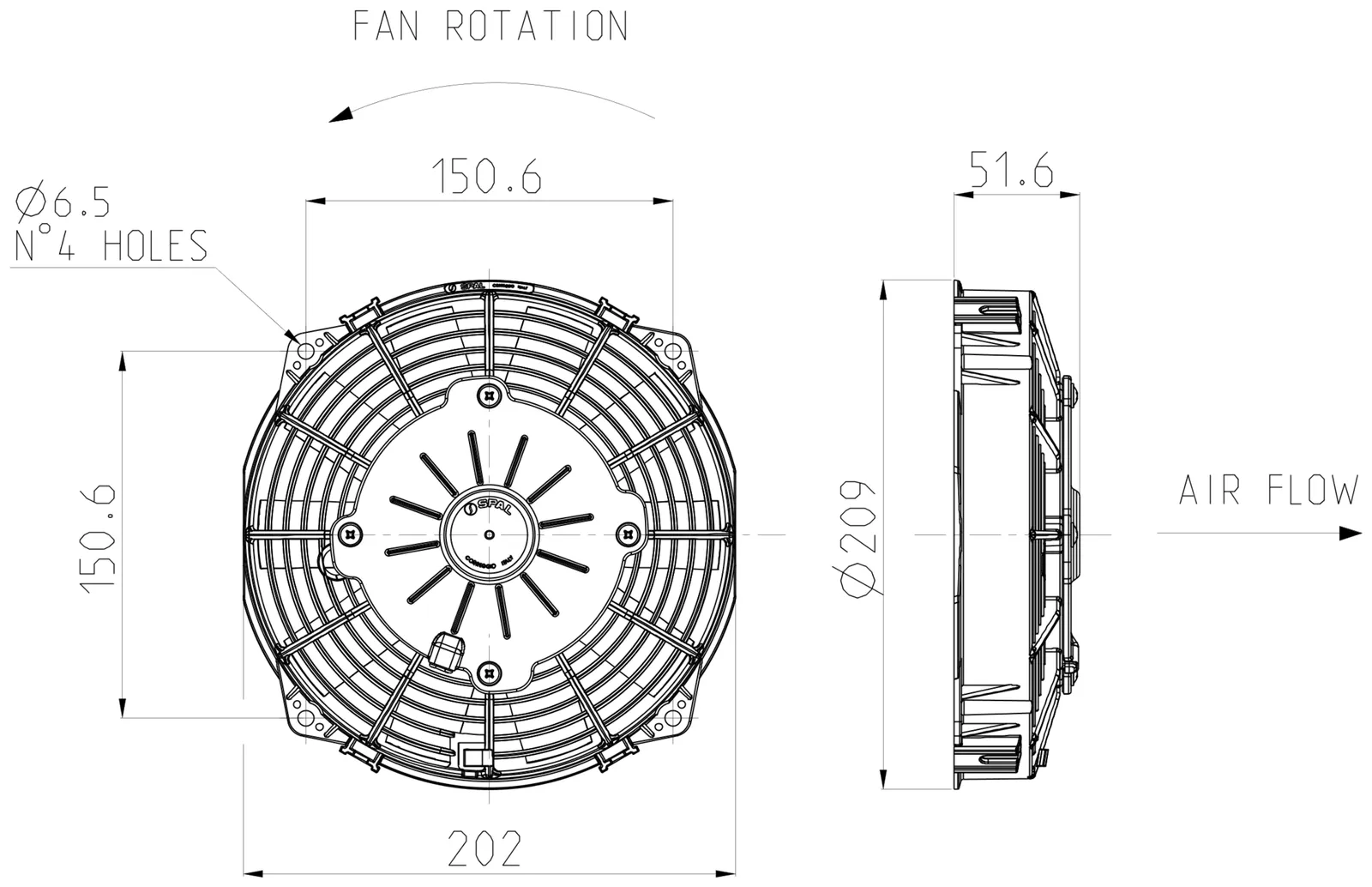 Ventilator SPAL VA14-BP7/C-34A 24V