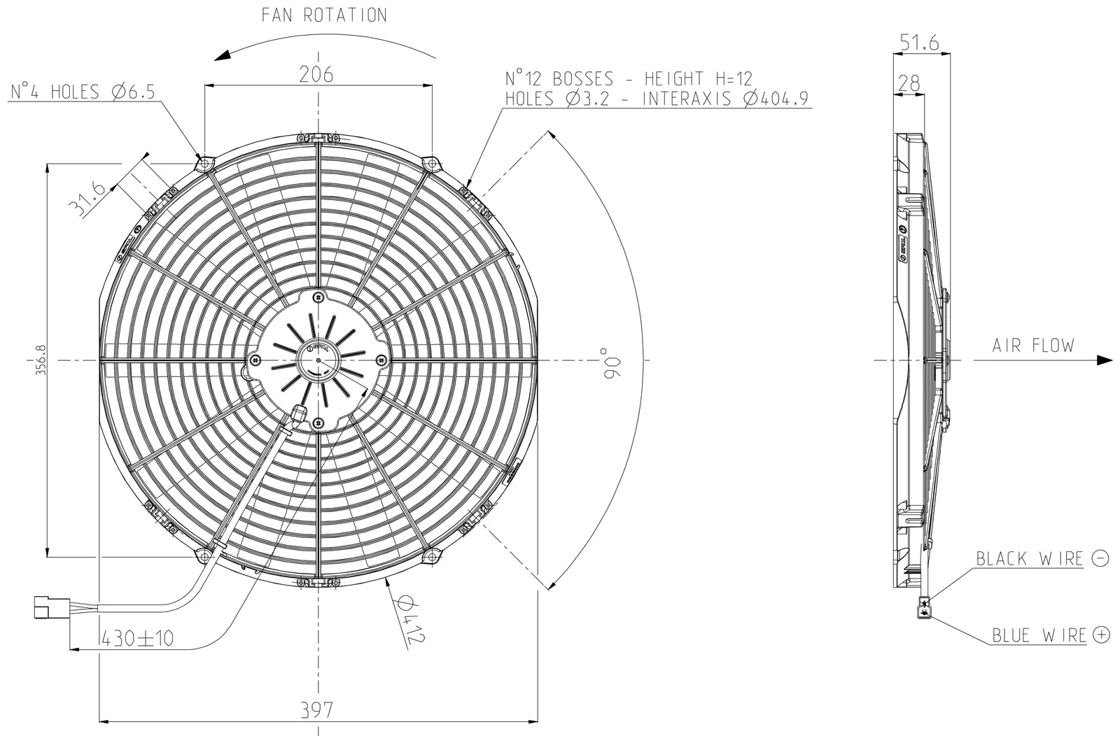 Ventilator SPAL VA18-AP10/C-41A 12V