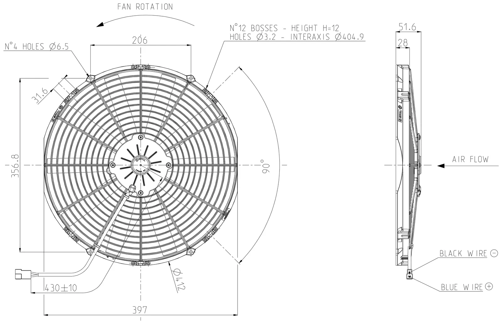 Ventilator SPAL VA18-AP10/C-41S 12V
