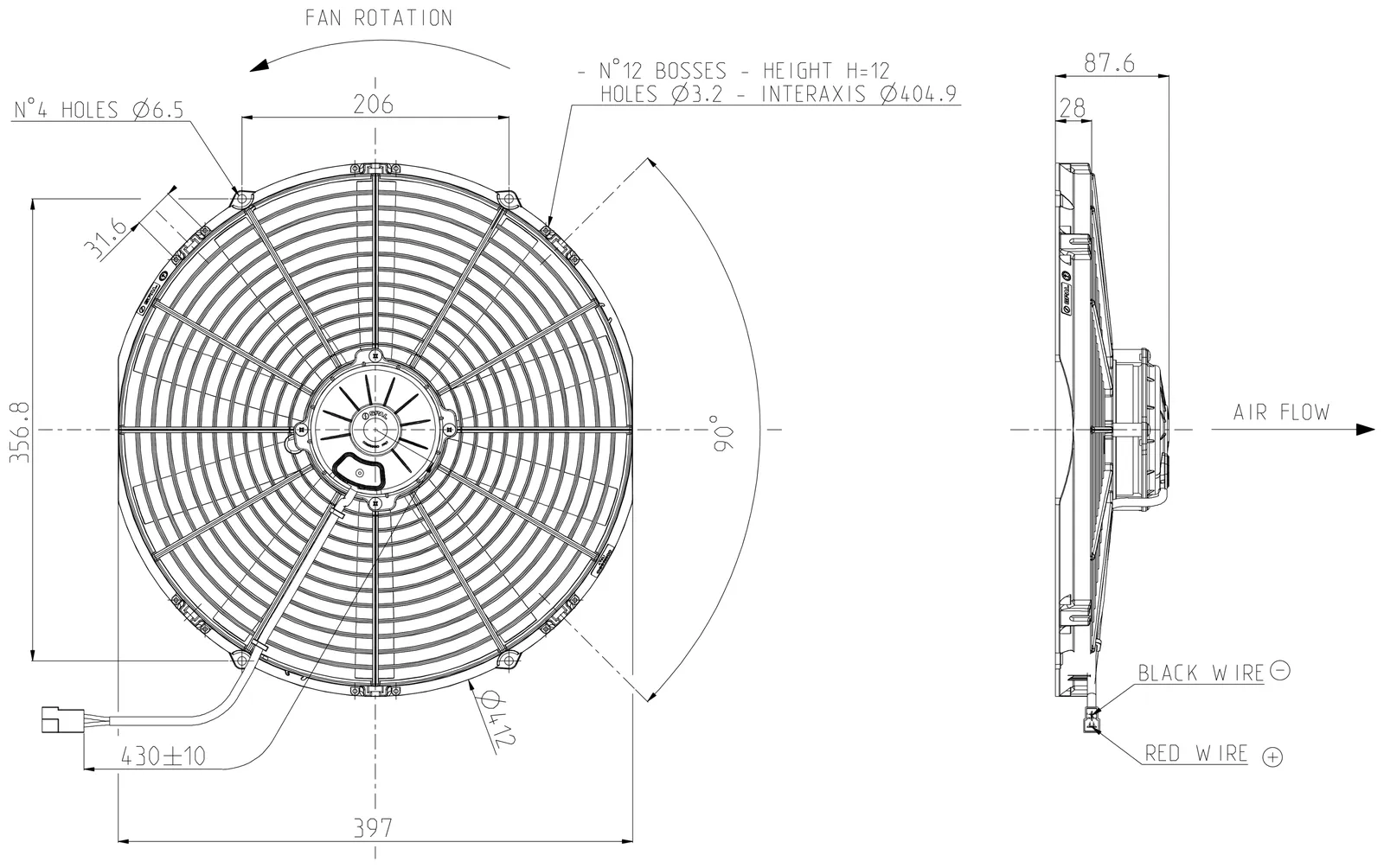 Ventilator SPAL VA18-AP70/LL-41A 12V