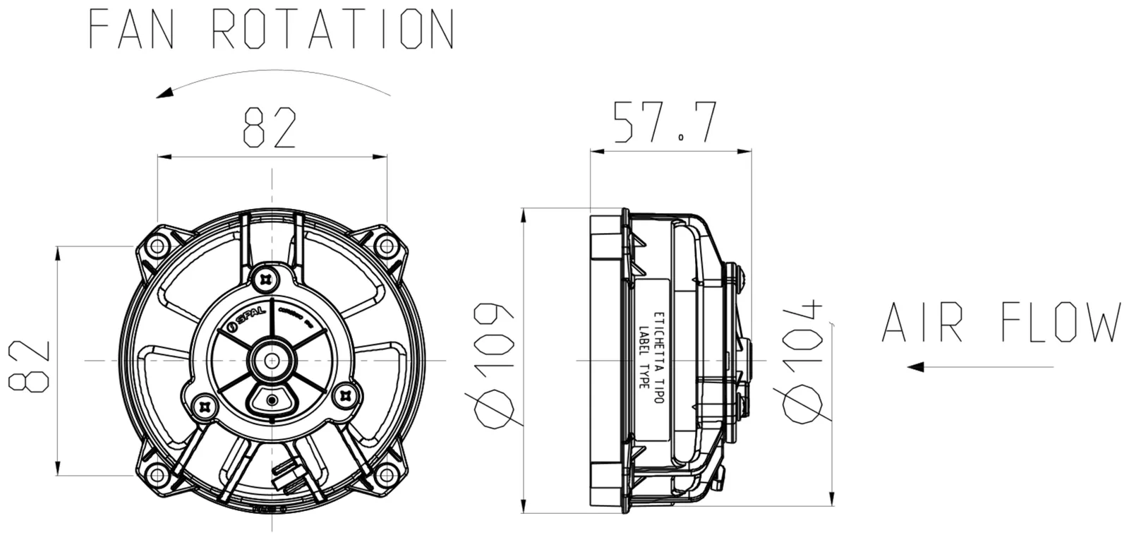 Ventilator SPAL VA32-A101-62S 12V