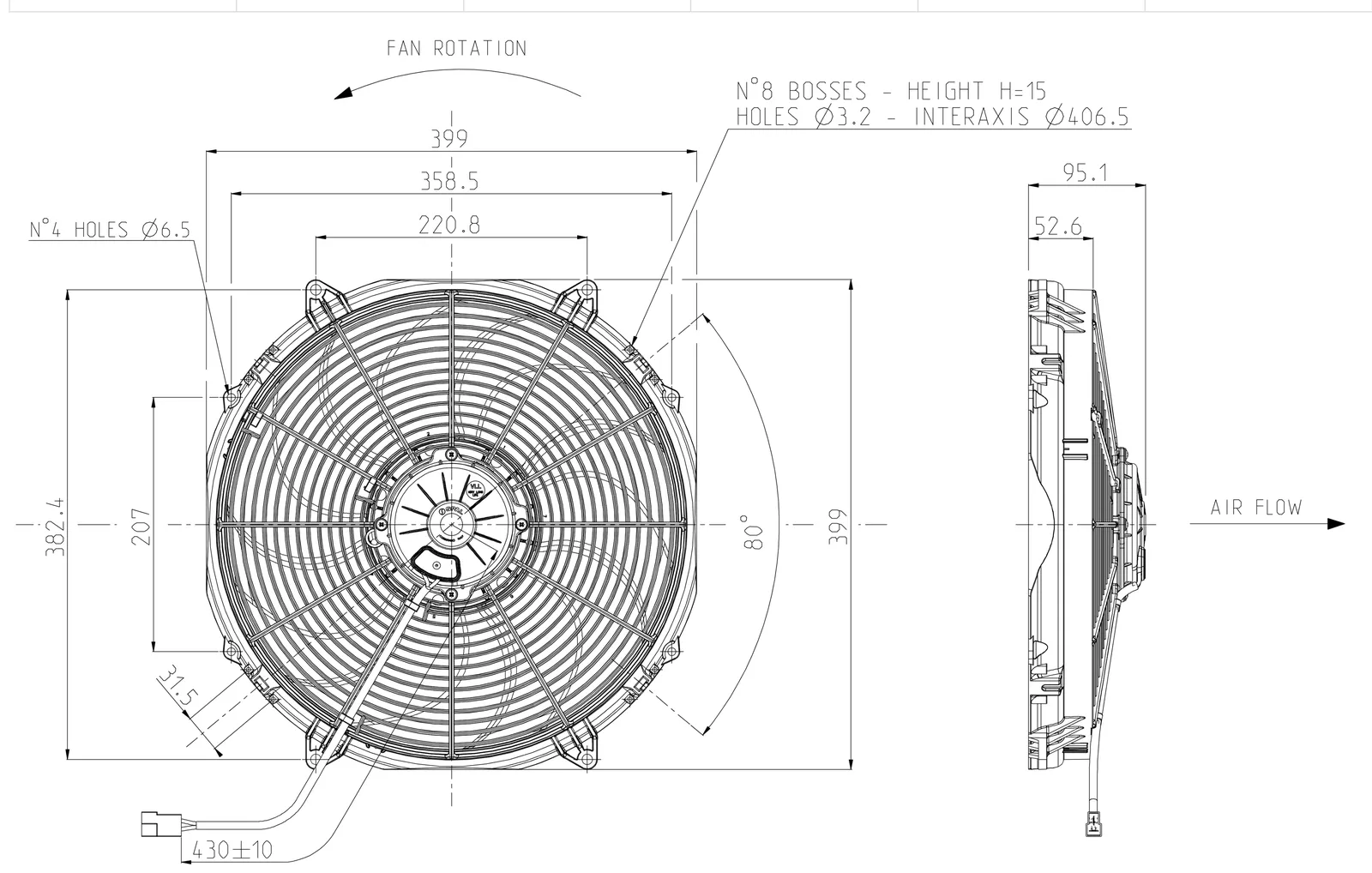 Ventilator SPAL VA33-BP71/LL-65A 24V