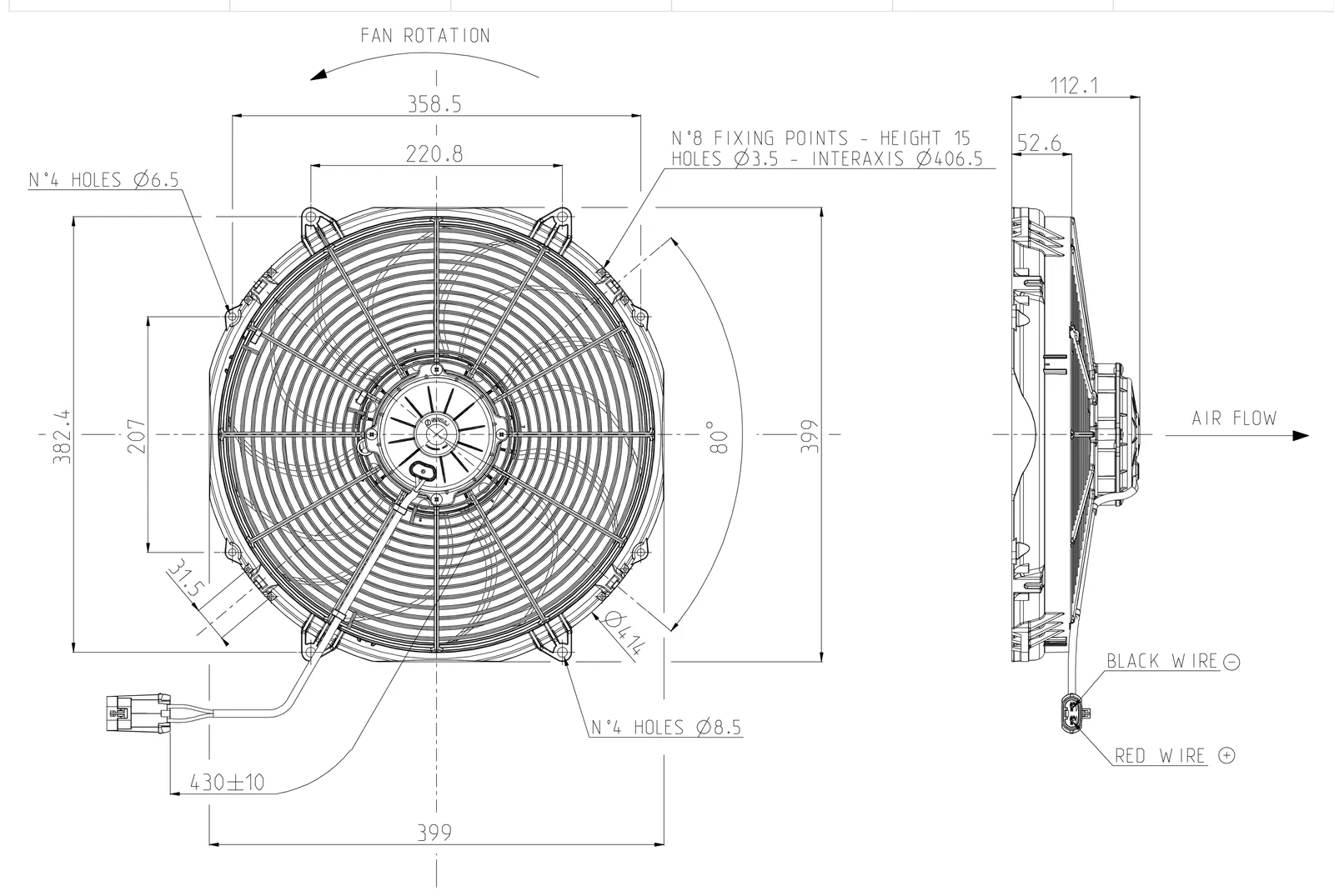 Ventilator SPAL VA33-BP91/LL-65A 24V