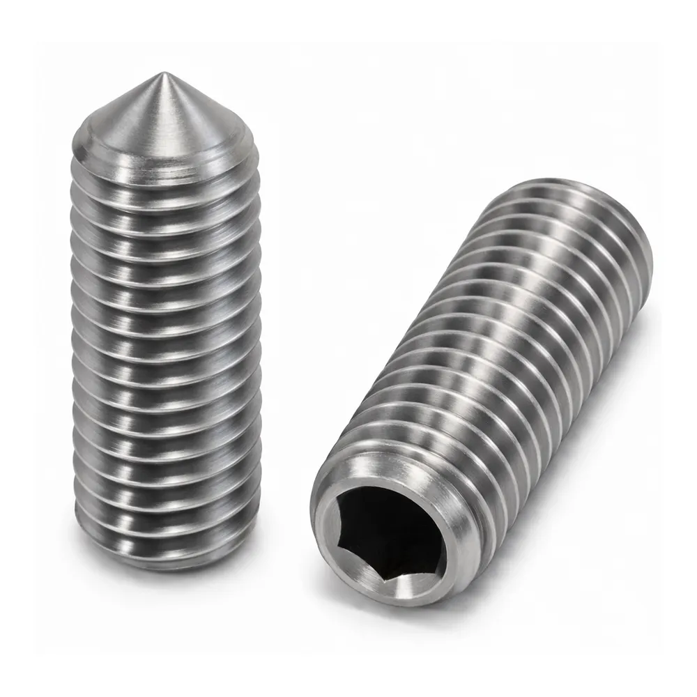 DIN914 bolt M10x10 A2 A2-70 hex socket set screw, cone point